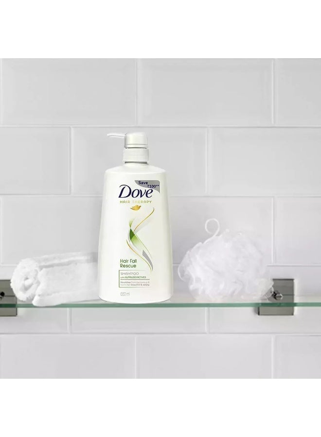 Dove Hairfall Rescue Therapy Shampoo, 650ml - Image 3